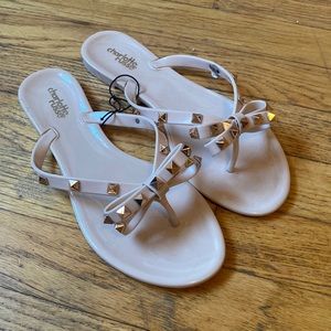 NWT charlotte russe Studded Bow Sandal - 7